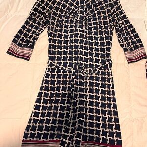 Stylish Black and White Patterned Dress